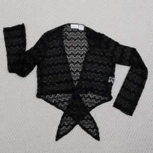 Worthington ladies black lace shrug cover size Xl